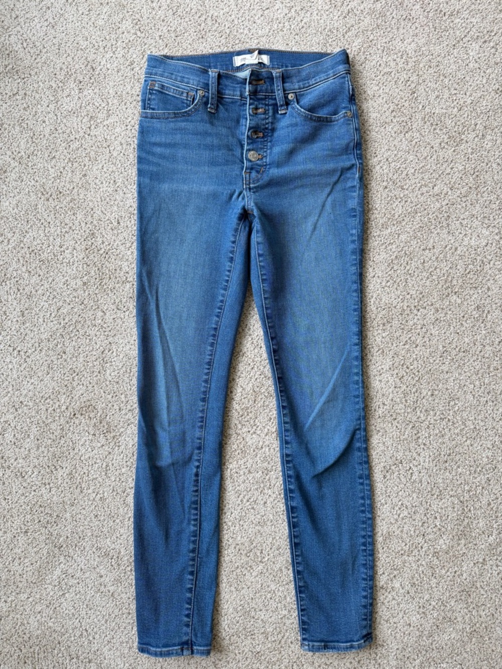 Madewell Skinny Jeans in Medium Blue Denim